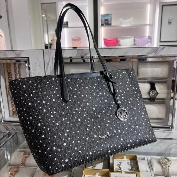 MICHAEL KORS Arden Large Printed Signature Logo Tote Bag - Picture 9 of 11